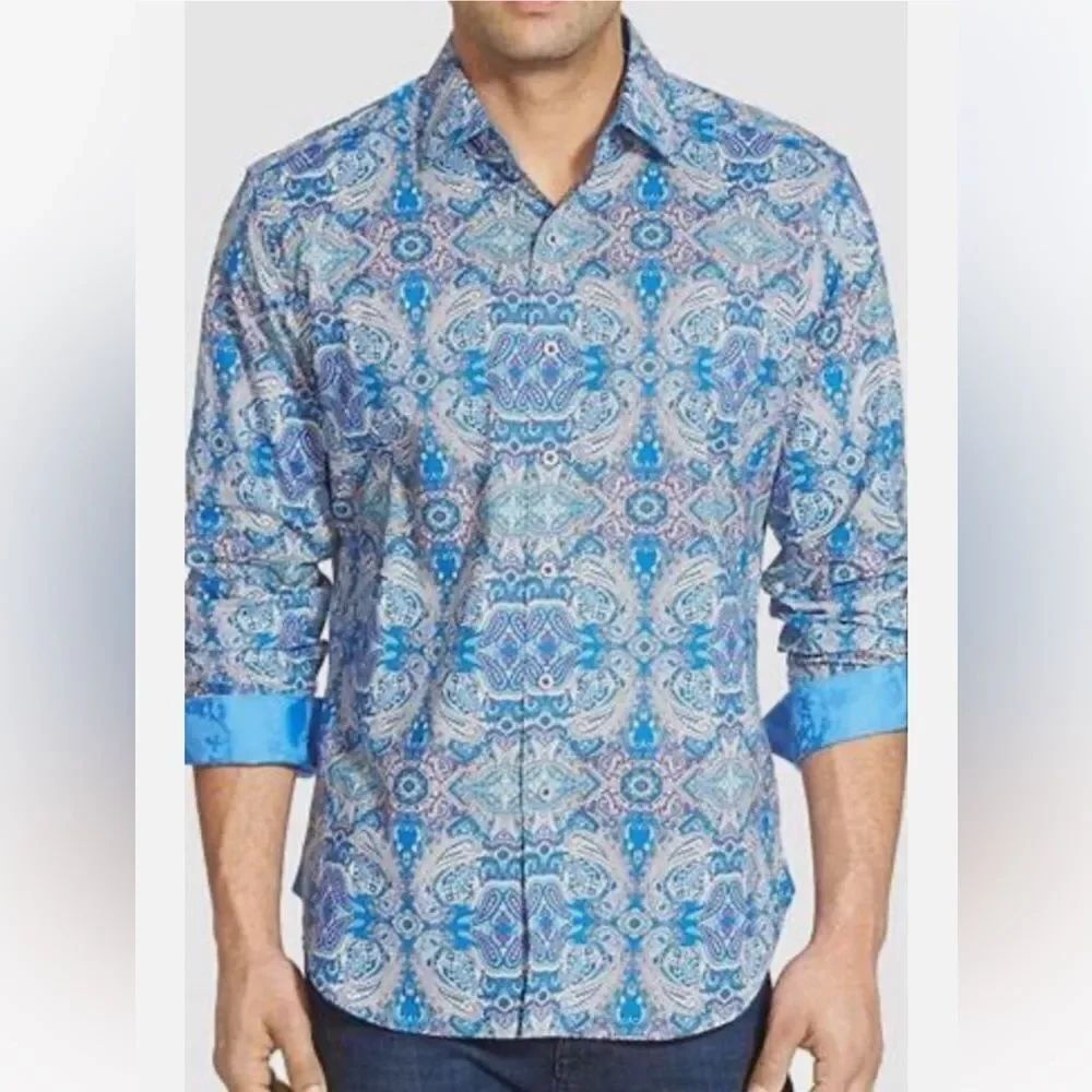 NEW Robert Graham Geno Paisley Kaleidoscope Button Down RARE Shirt Men’s Medium